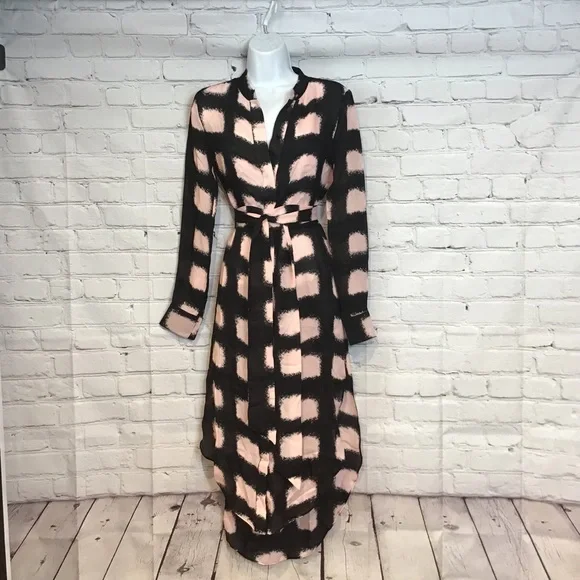 1950's shirt dress 1950s Striped Cotton Shirt Dress, sz. M